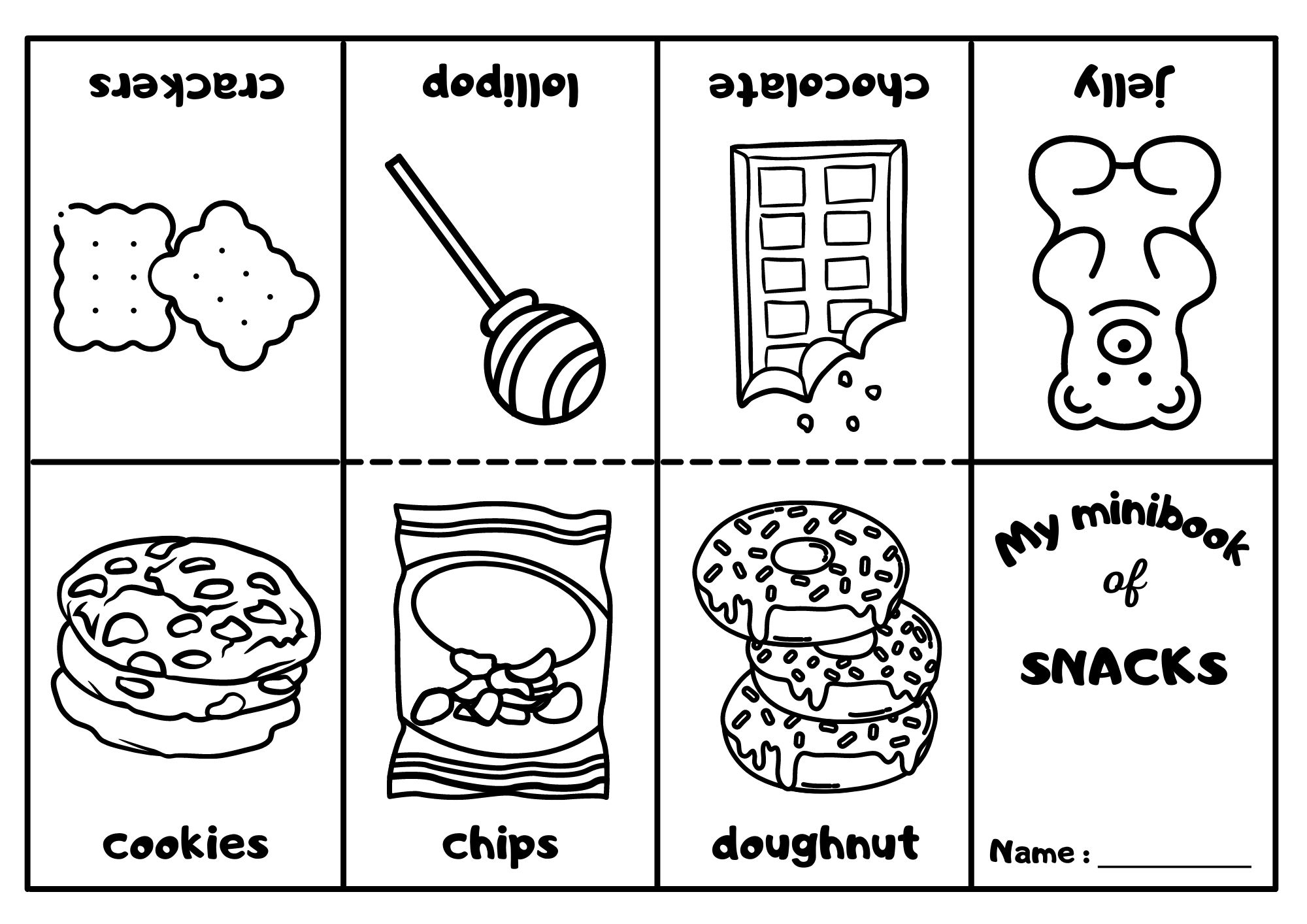 Snacks Mini Coloring Book